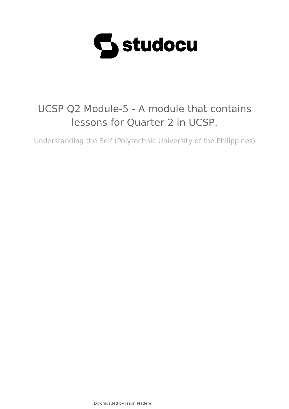 Ucsp Q2 Module 5 A Module That Contains Lessons For Quarter 2 In Ucsp ...