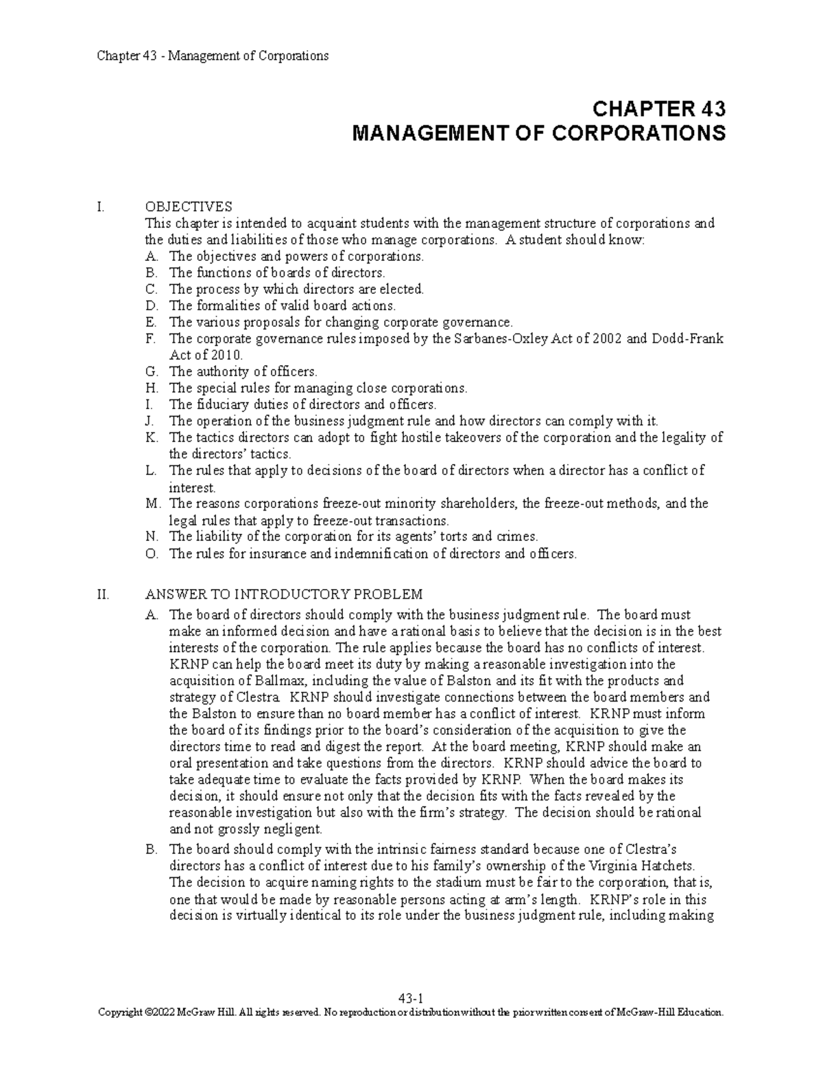 Prenkert 18e IM Ch43 - 43 Chapter Notes - CHAPTER 43 MANAGEMENT OF ...