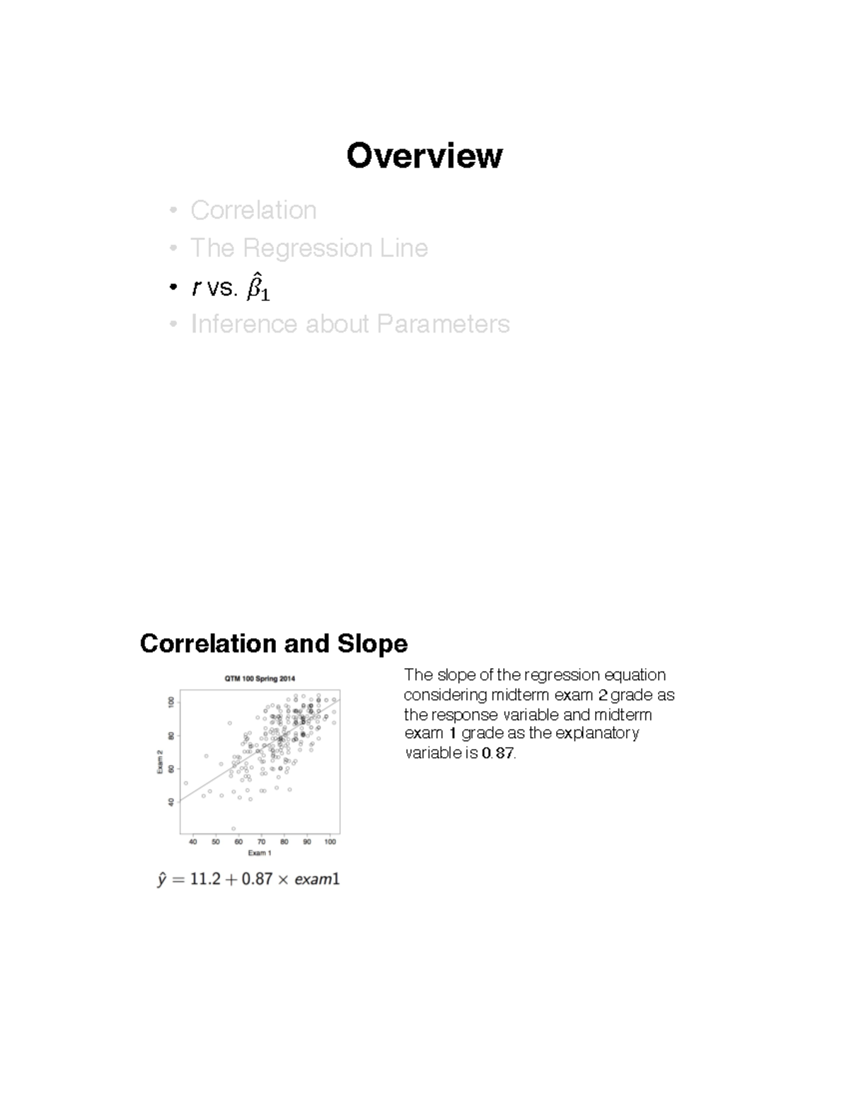 Linear Regression and Correlation - Overview • Correlation • The ...