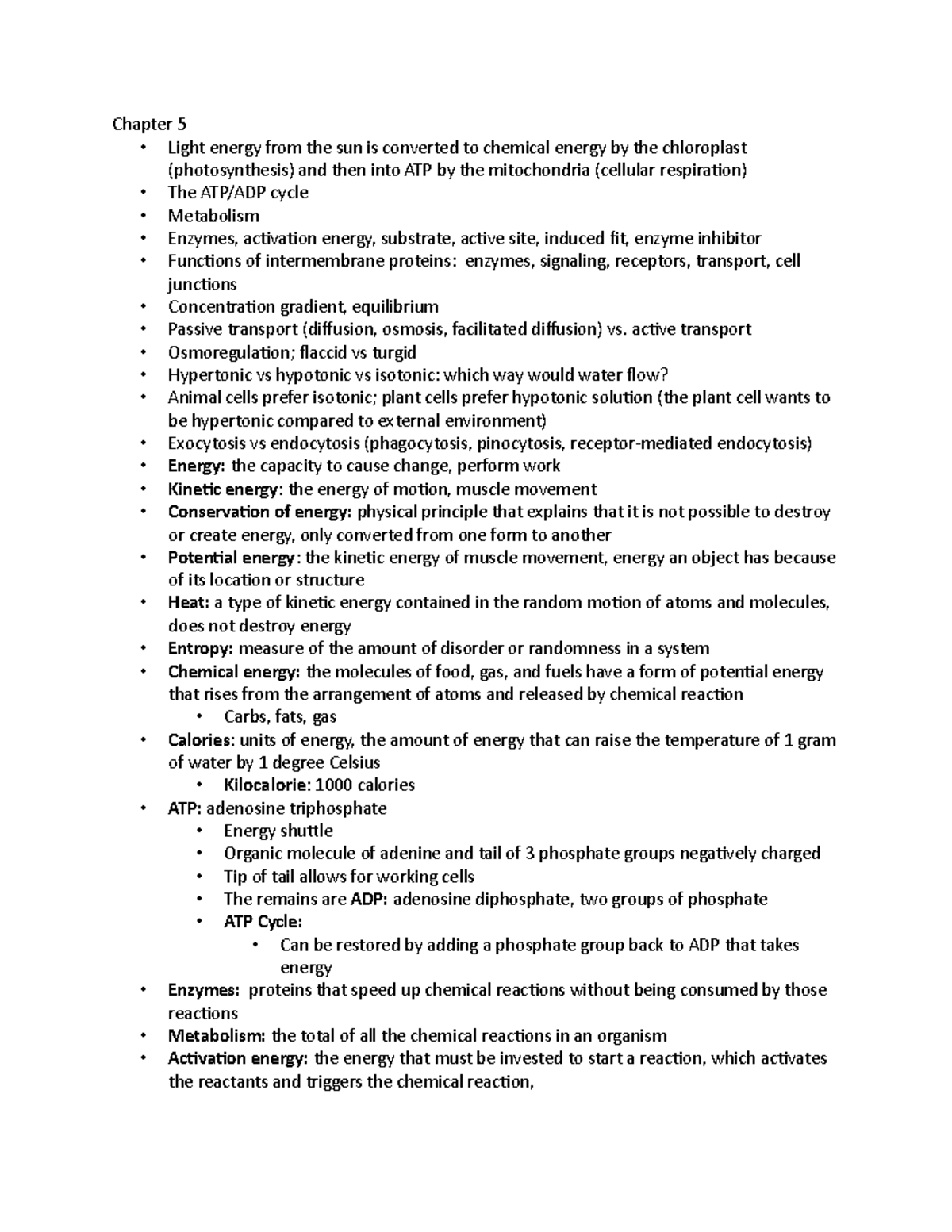 Chapter 5-8 Notes - Main Points from Lectures 5-8 - Chapter 5 - Light ...