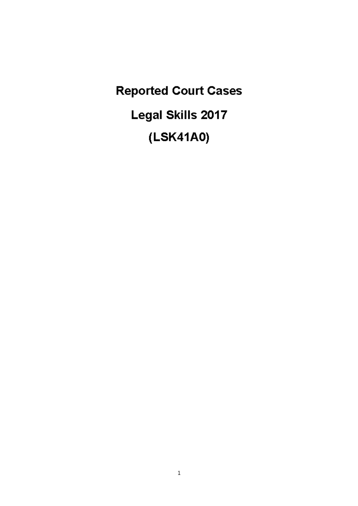 How to read a case Legal Skills Reported Court Cases Legal Skills