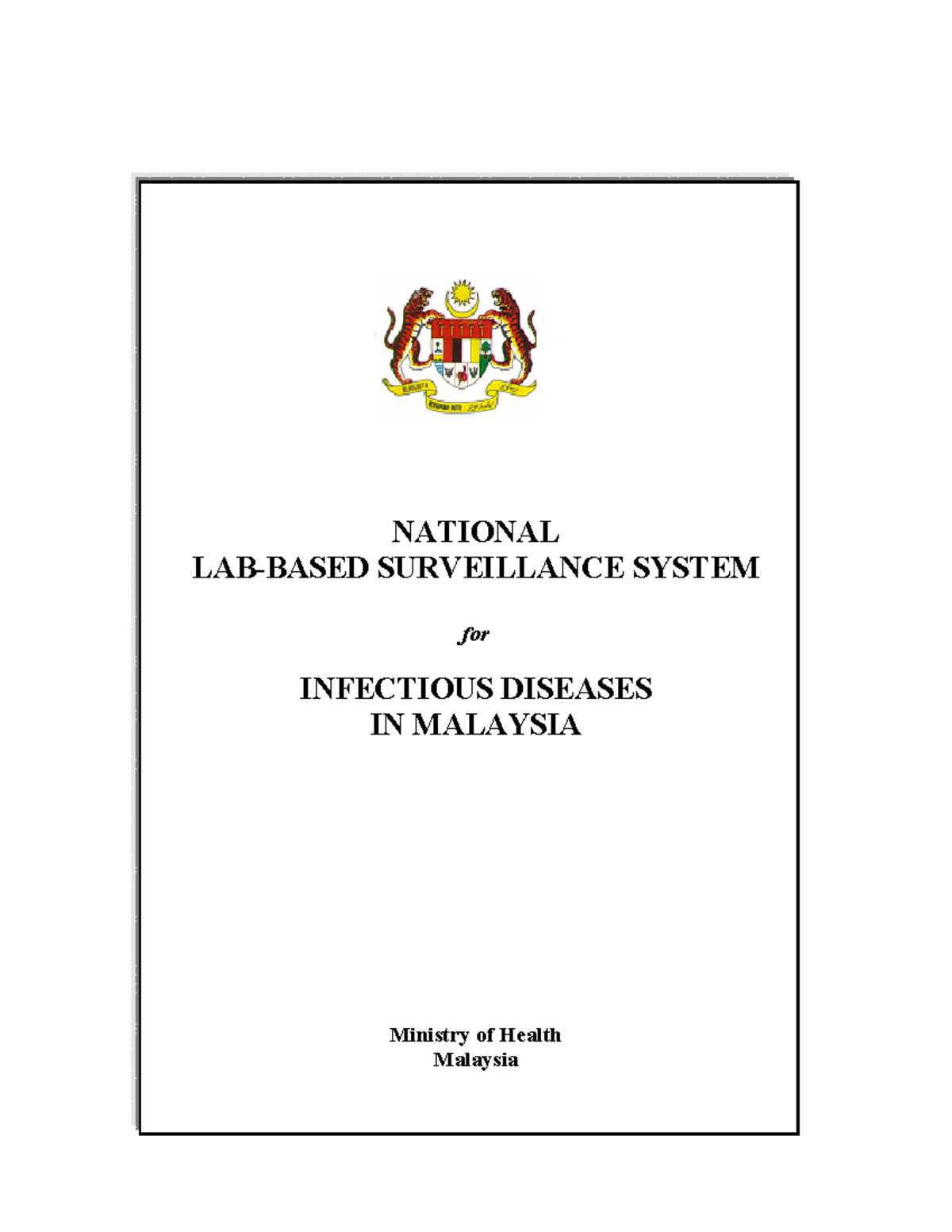 National LabBased Surveillance for ID 2006 NATIONAL LABBASED