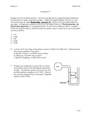 Homework 3 Solutions - Homework 3 Solutions 3- Given: Various ...