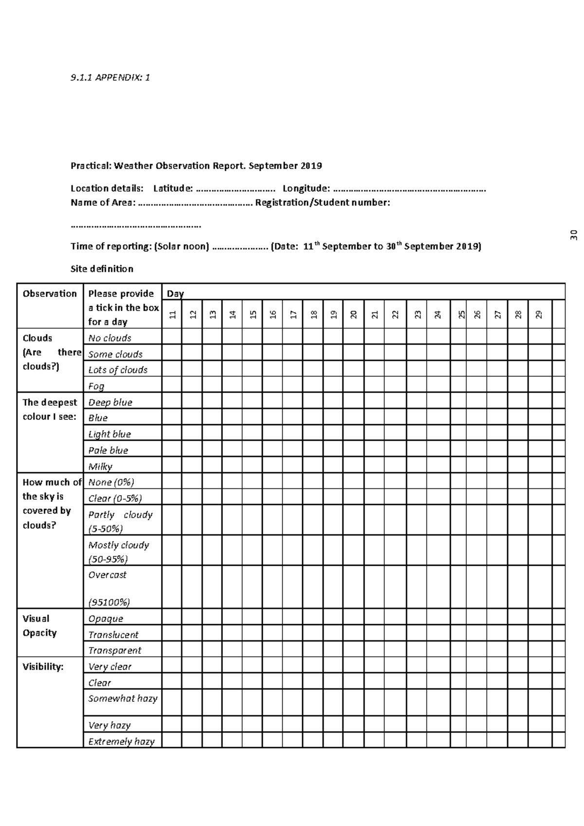 Nhlamulo 5 - english - 9.1 APPENDIX: 1 Practical: Weather Observation ...