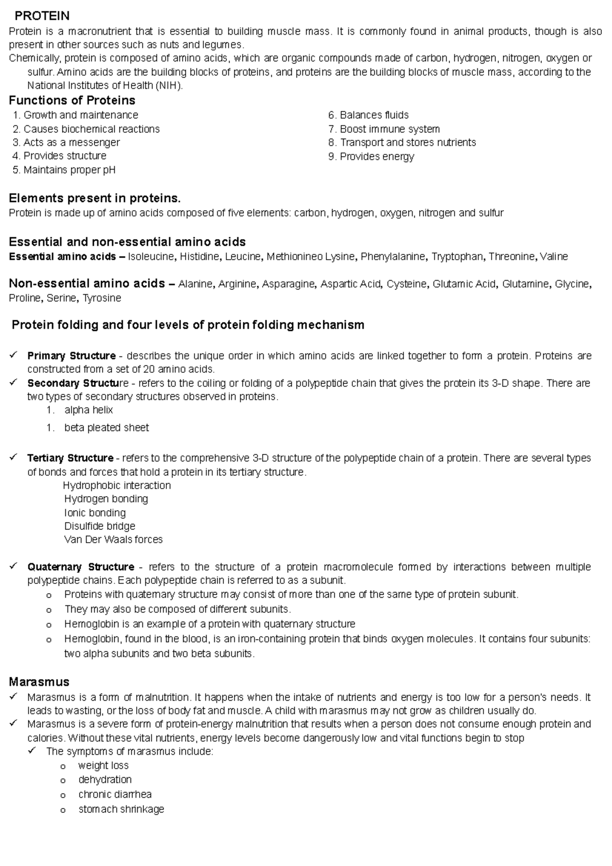 Module-5-Proteins - biochem laboratory about proteins - PROTEIN Protein ...