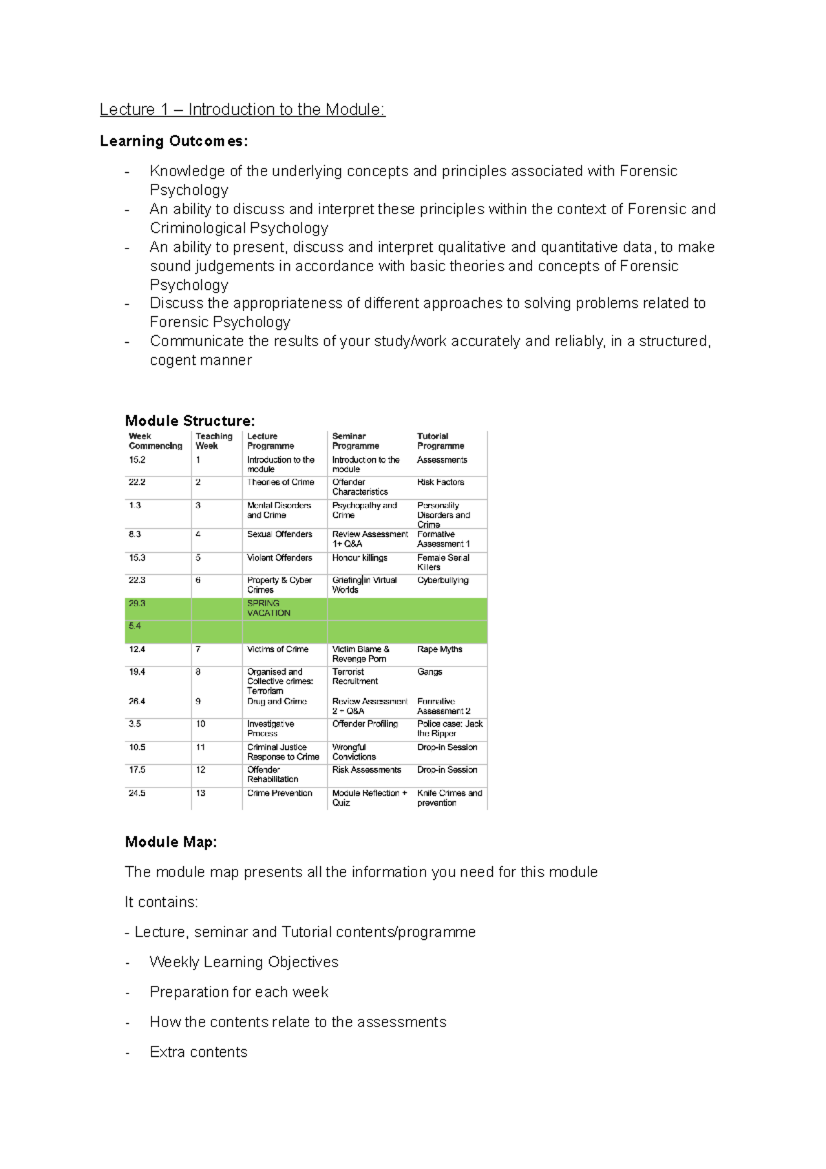 1 - Introduction to the Module - Lecture 1 – Introduction to the Module ...
