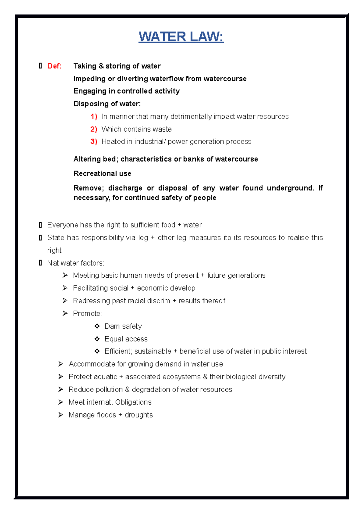 water law case study