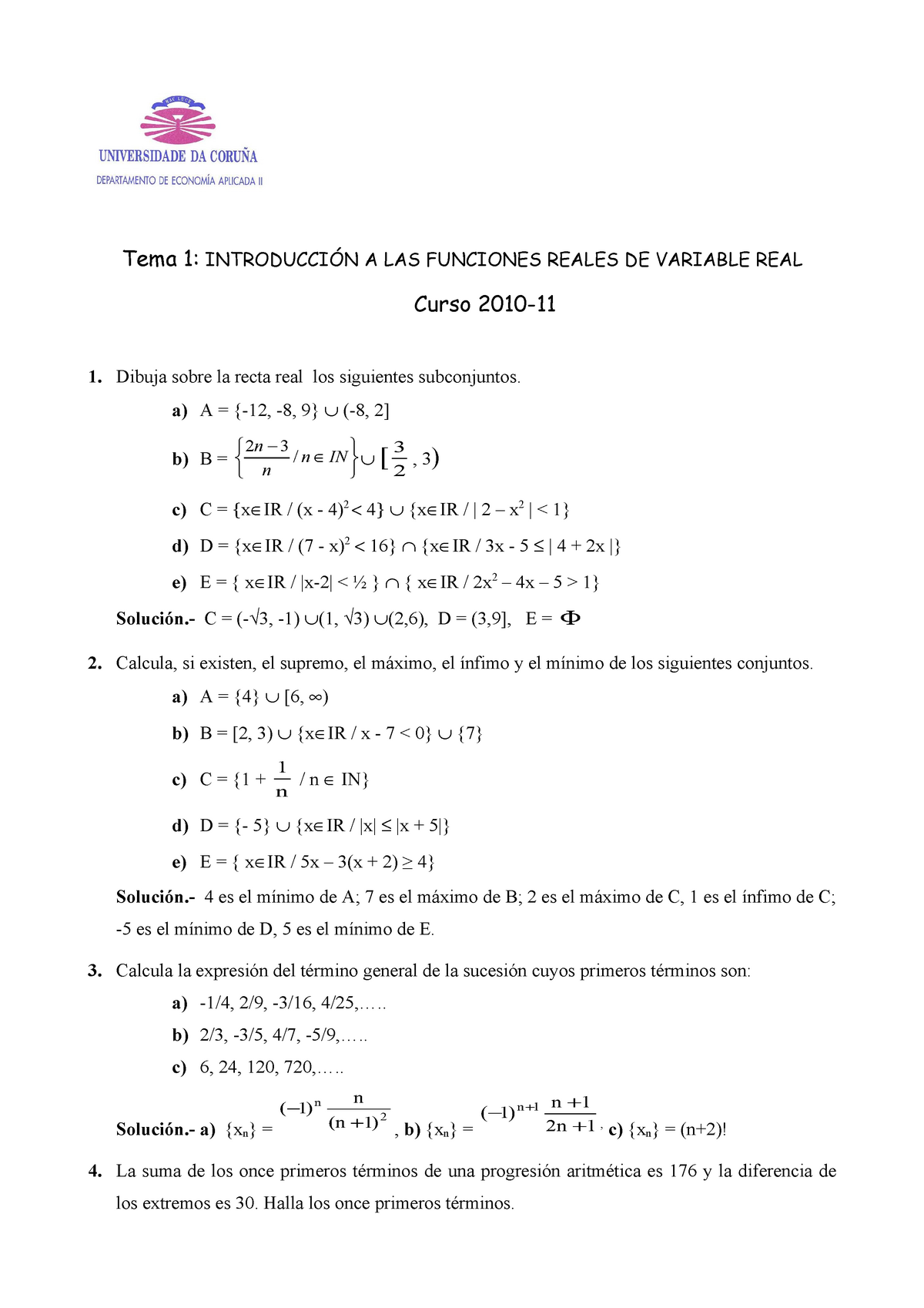 B1 - Ejers - Tema 1: INTRODUCCIÓN A LAS FUNCIONES REALES DE VARIABLE ...