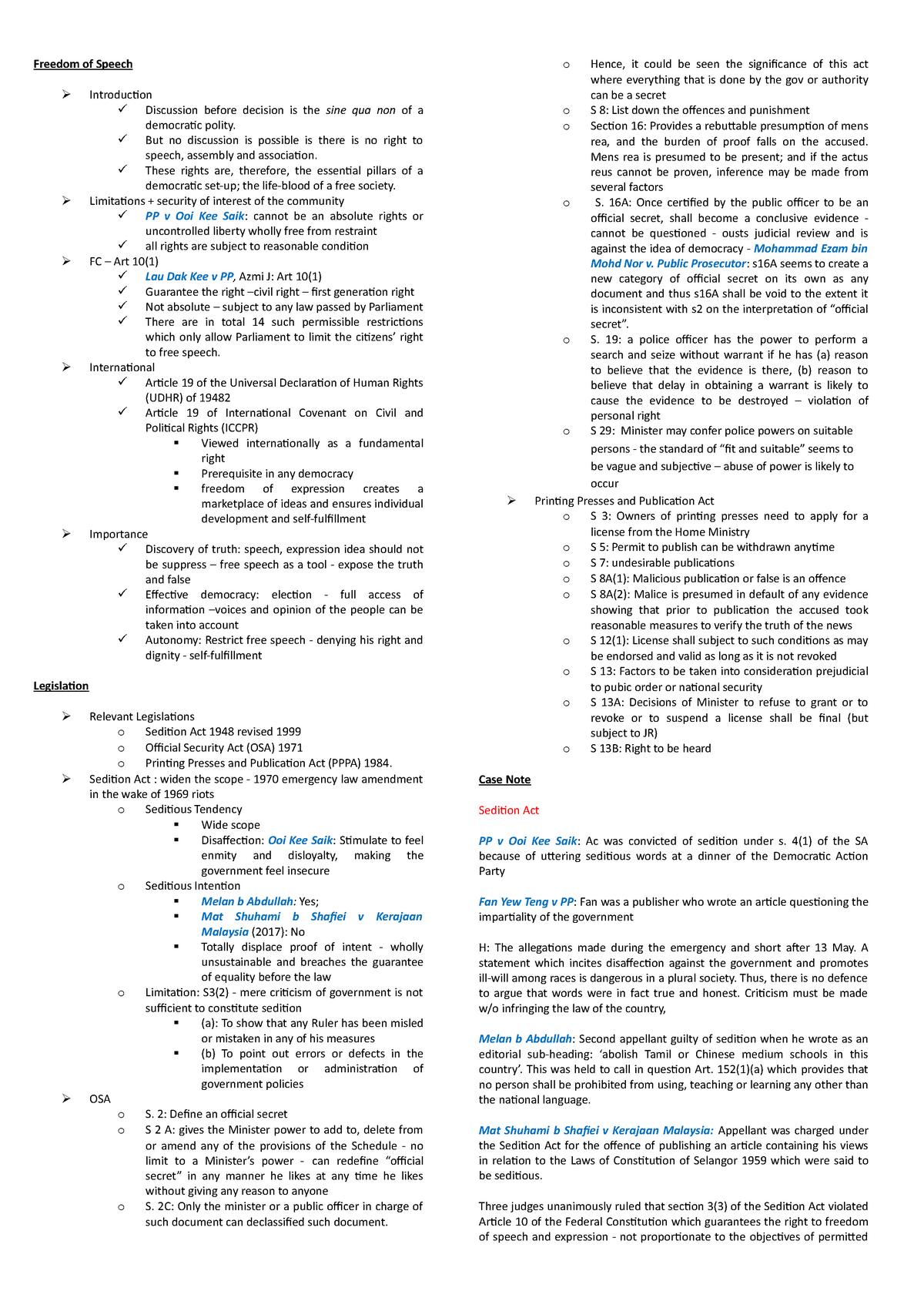 media-law-notes-freedom-of-speech-introduction-discussion-before