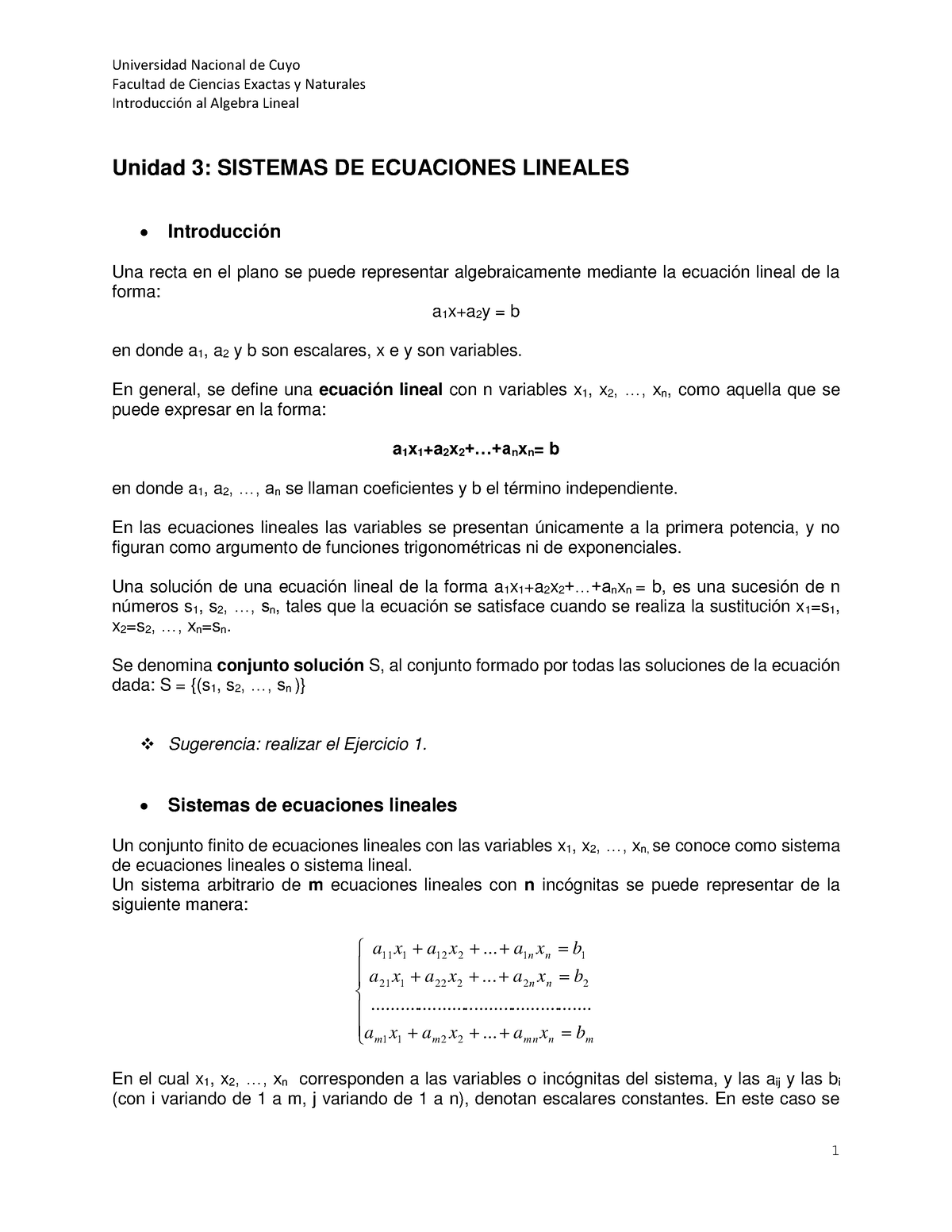 Unidad Iii Sistemas De Ecua 20 Pdf - Introducción Al Algebra Lineal ...