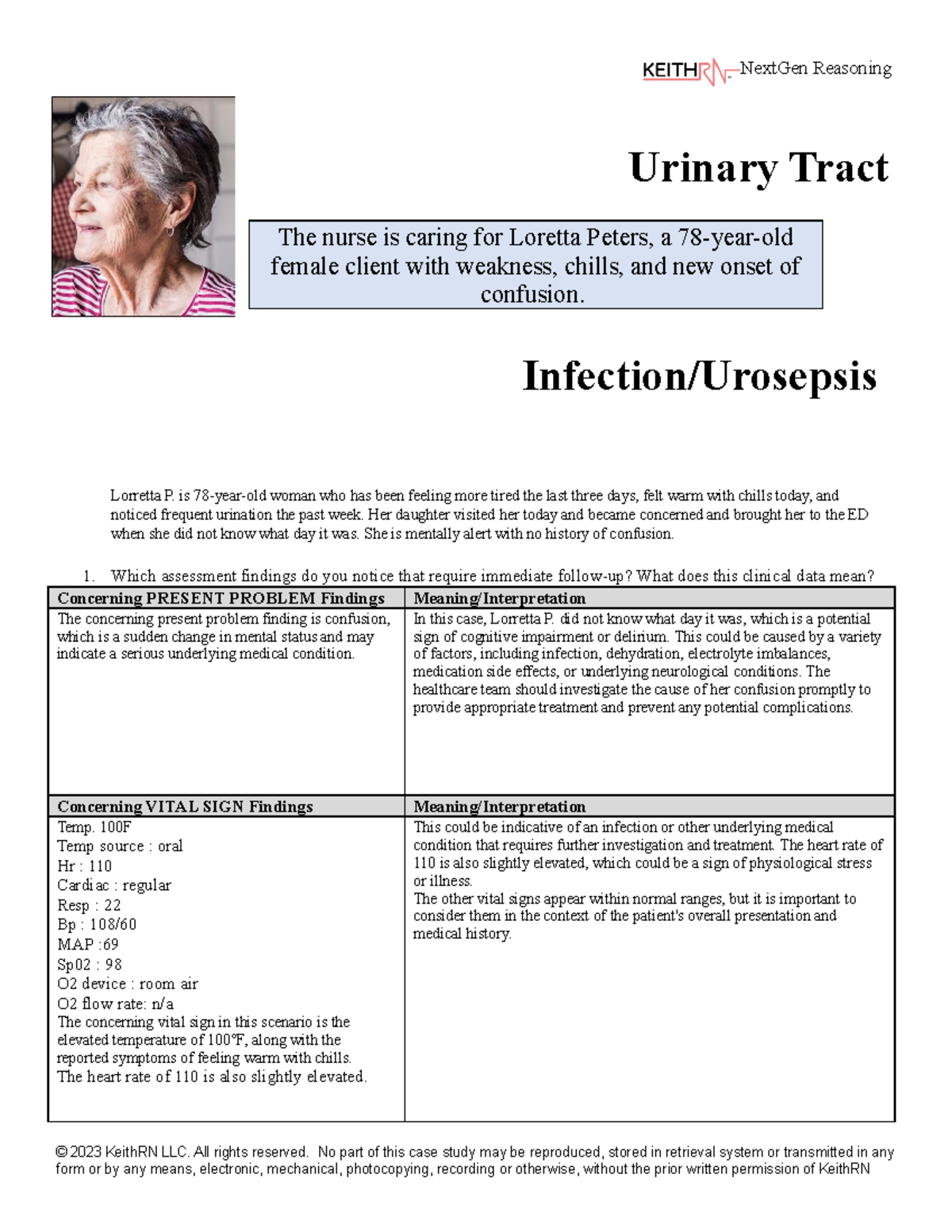 urosepsis case study ppt