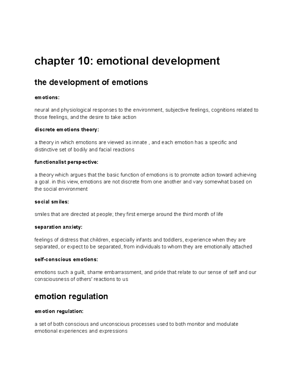 Chapter 10 emotional development - chapter 10: emotional development ...