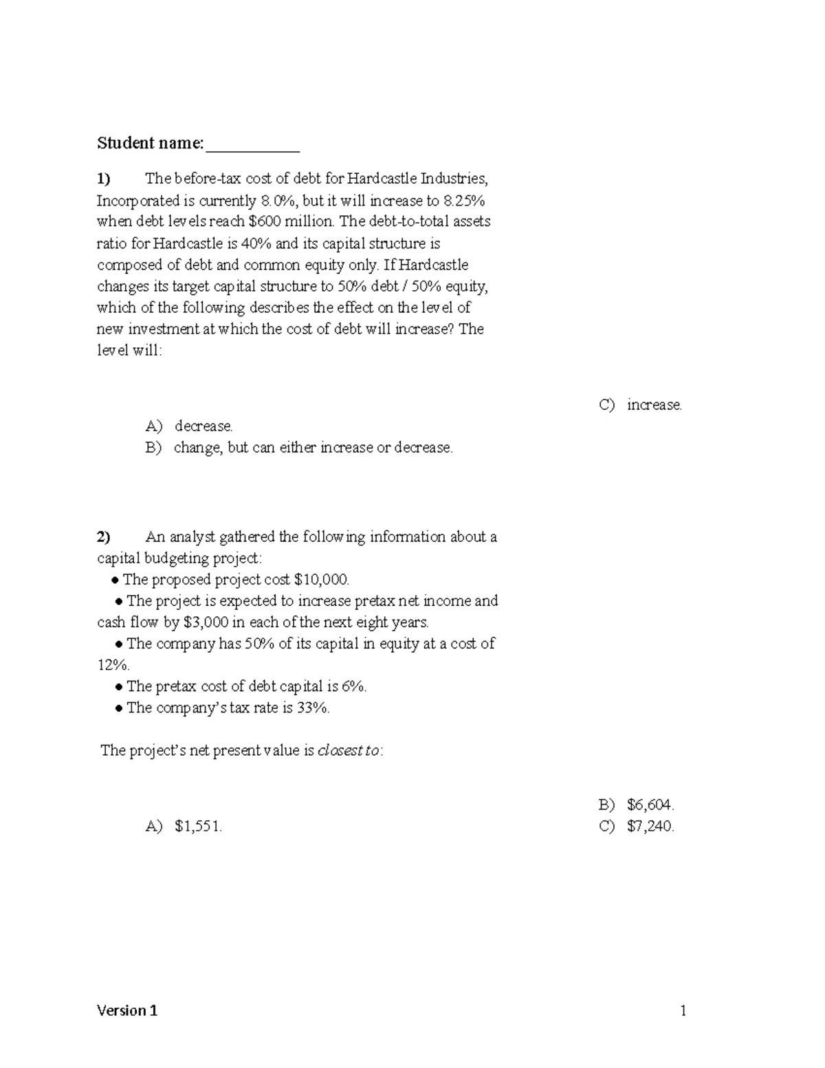 corporate-finance-version-1-student-name-1-the-before-tax