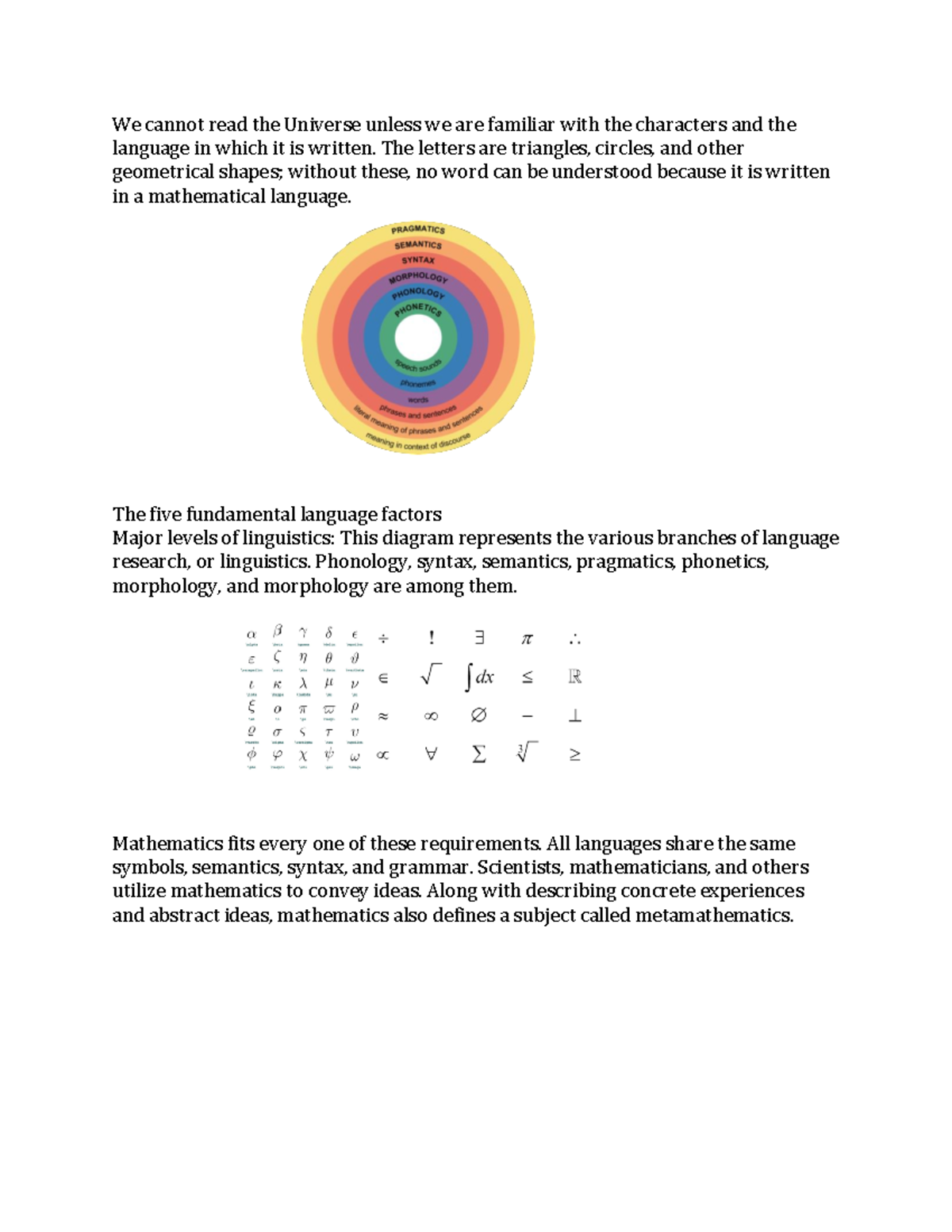 Mathematics - This is a question, “Why math is a language?” This ...