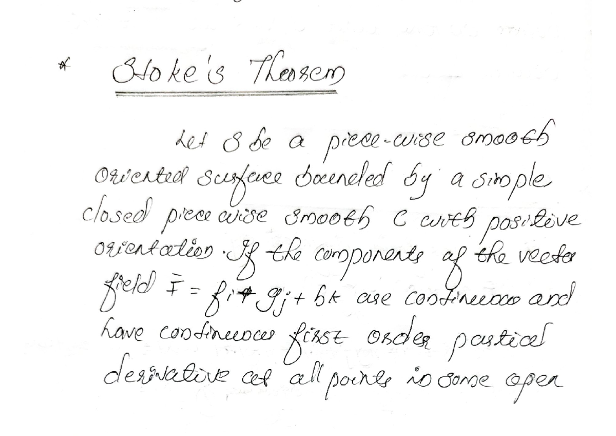 Stokes theorem Problems B.tech Studocu