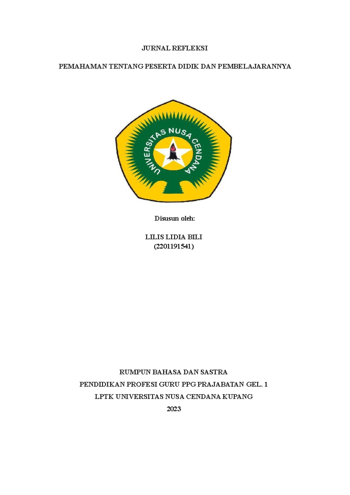 Jurnal Pemahaman Tentang Peserta Didik DAN Pembelajarannya - JURNAL ...