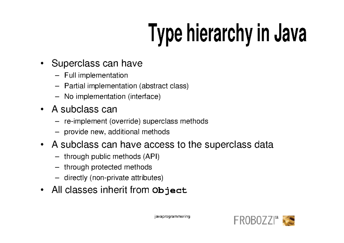 OO 2 - dddddddddddddddddddddddddddddddddddddddddd - Type hierarchy in ...