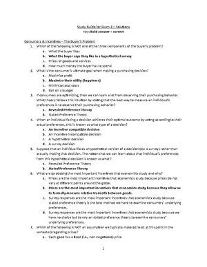 Study Note Guide for Exam 3 - Solutions - Study Guide for Exam 3 ...