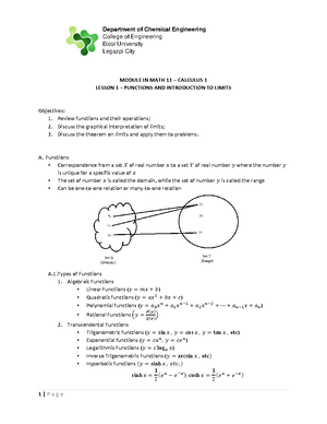 Lesson 4 - Introduction to Derivatives and Differentiation - MODULE IN ...