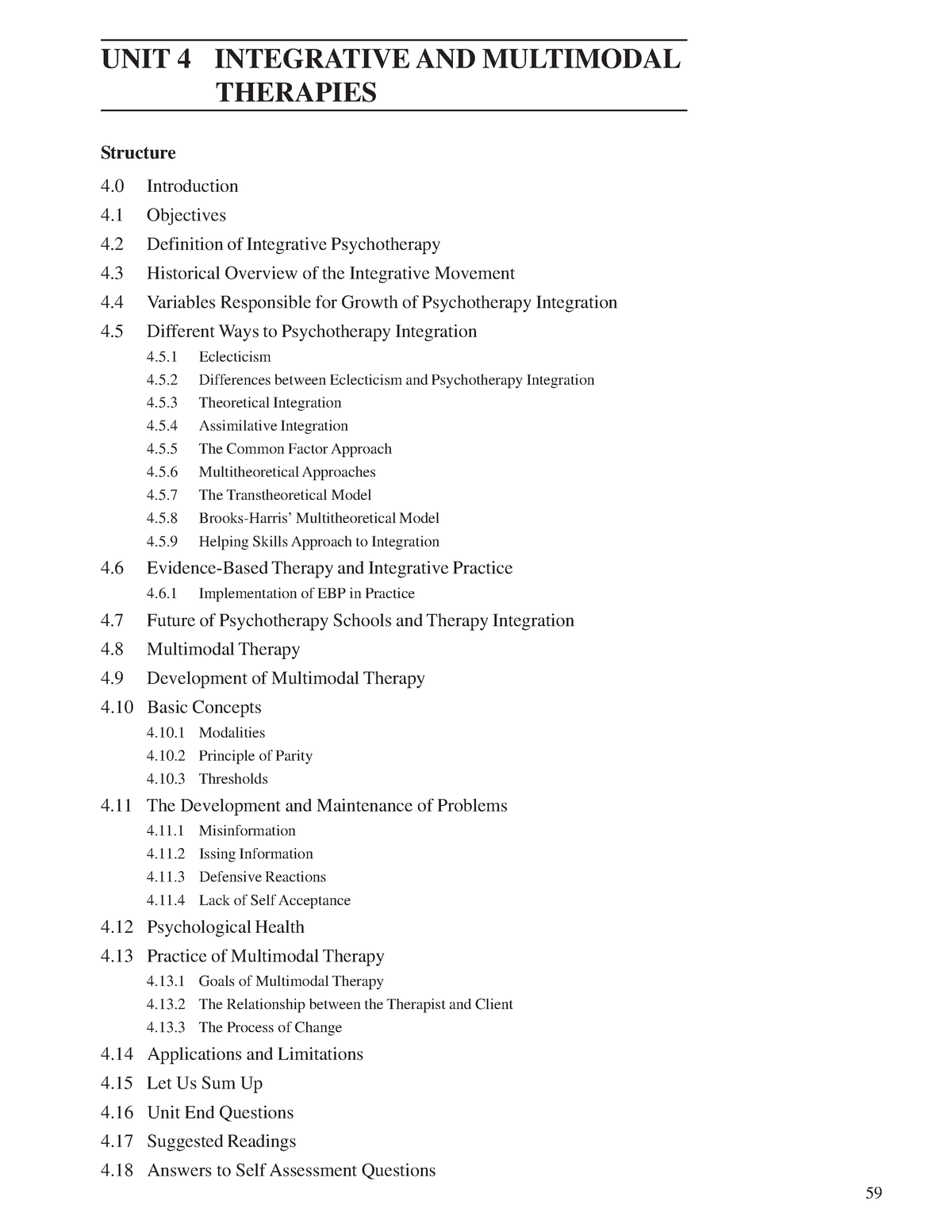 Integrative AND Multimodal Therapy - Solution Focused Therapy UNIT 4 ...