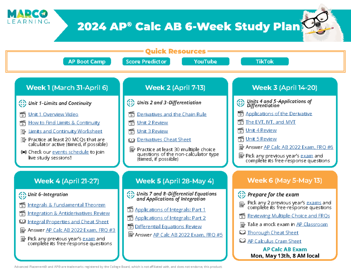 6-week-study-plan-week-1-march-31-april-6-unit-1-limits-and