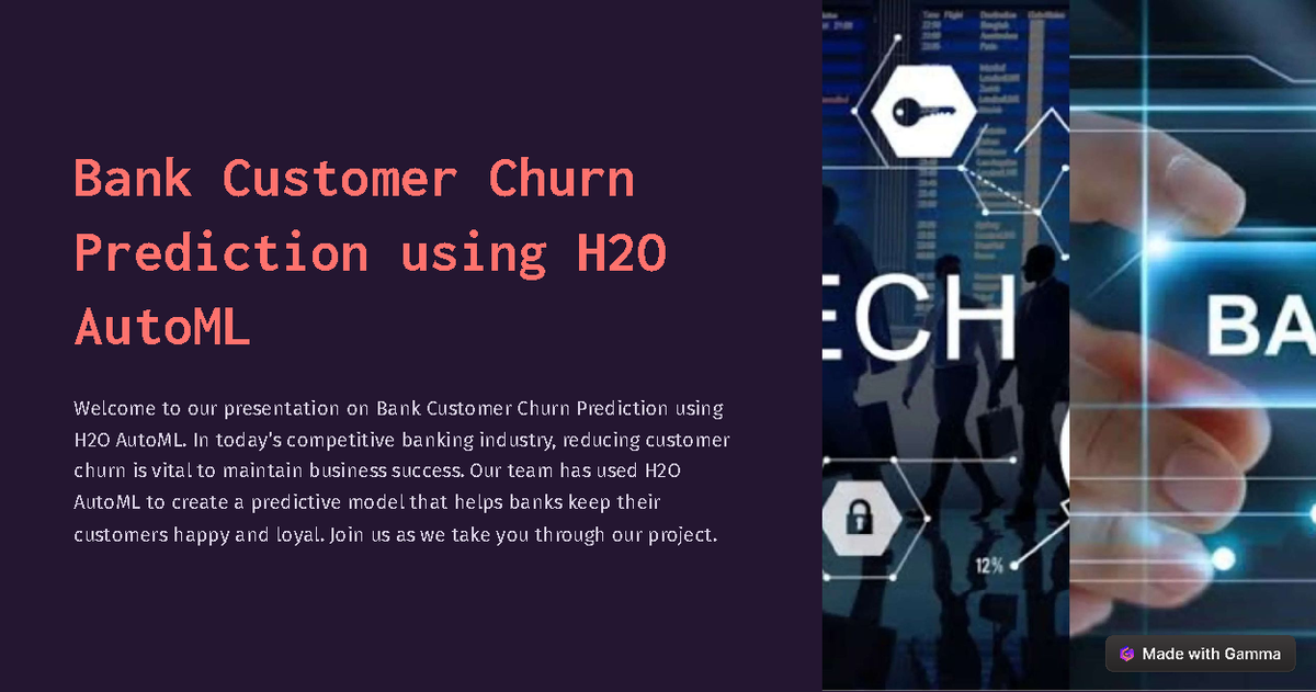 Bank Customer Churn Prediction using H2O Auto ML - In today’s ...