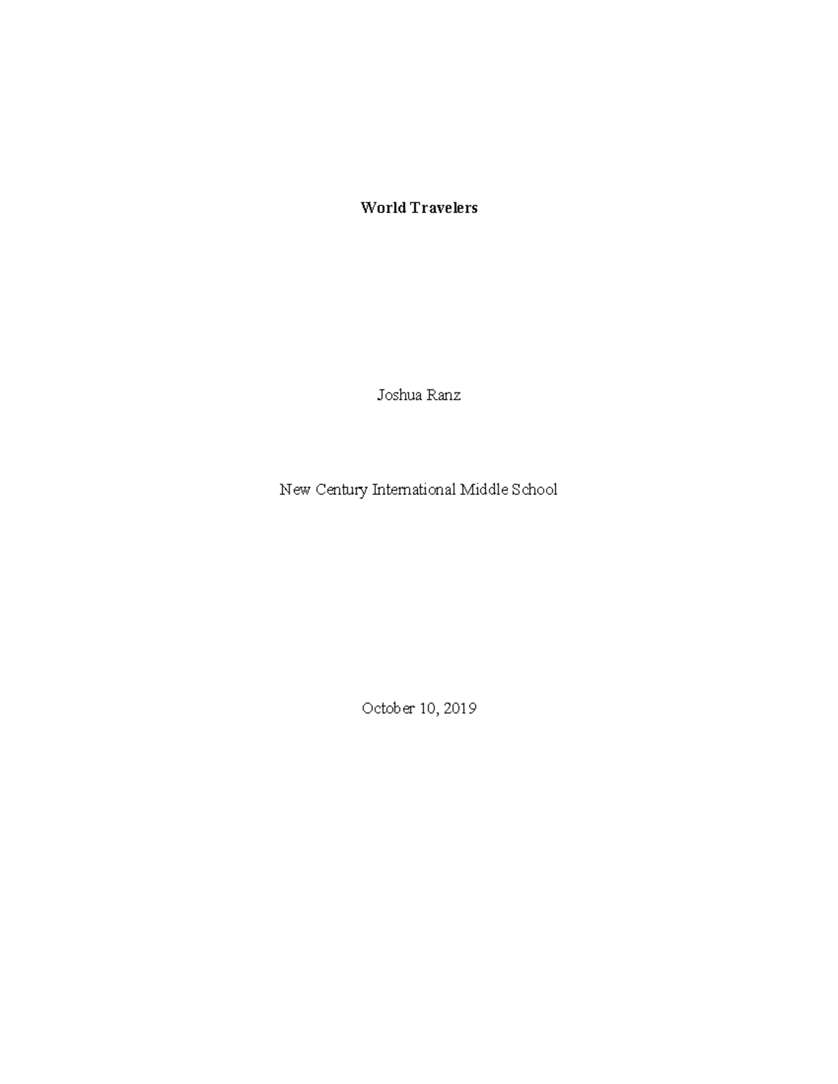 Doc1 - rcccrccrcr - World Travelers Joshua Ranz New Century ...