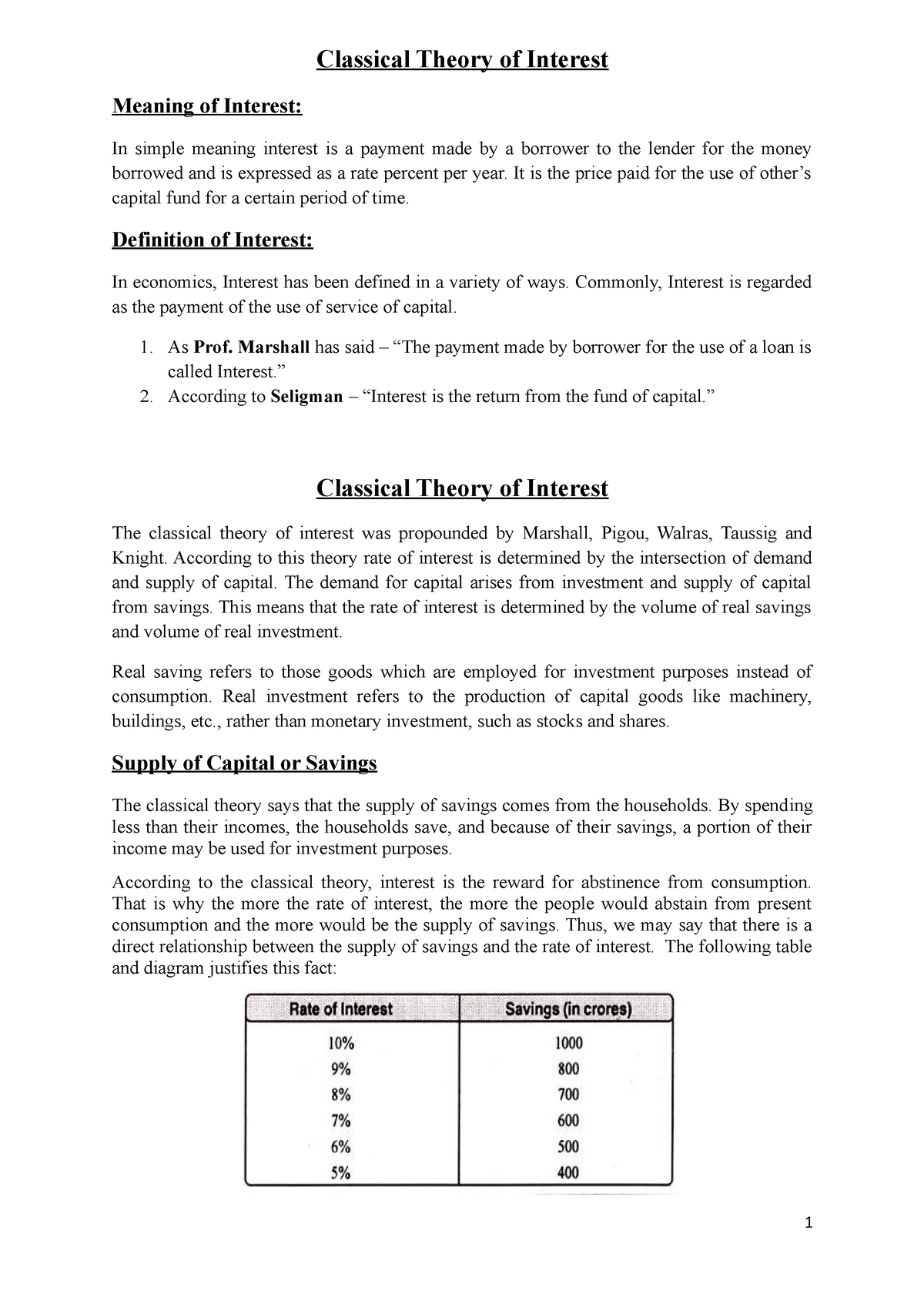 classical-theory-of-interest-classical-theory-of-interest-meaning-of