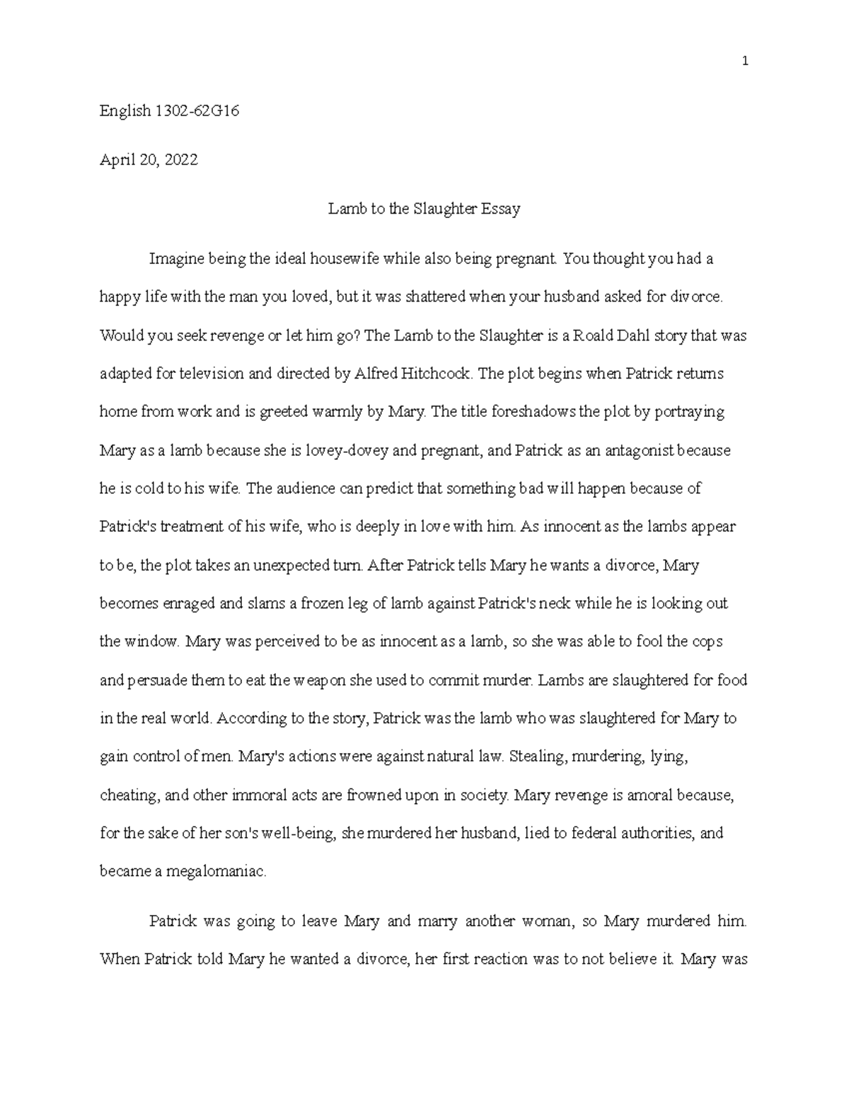 lamb-to-the-slaughter-essay-english-1302-62g-april-20-2022-lamb-to