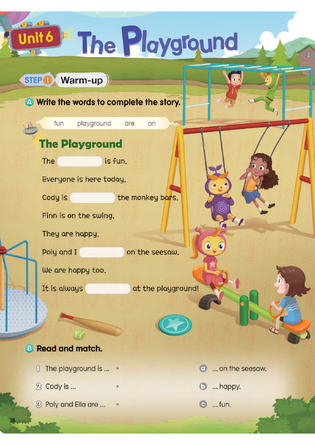 My First Writing Lesson 6 - Unit 6 The Playground STEP 1 A Write the ...