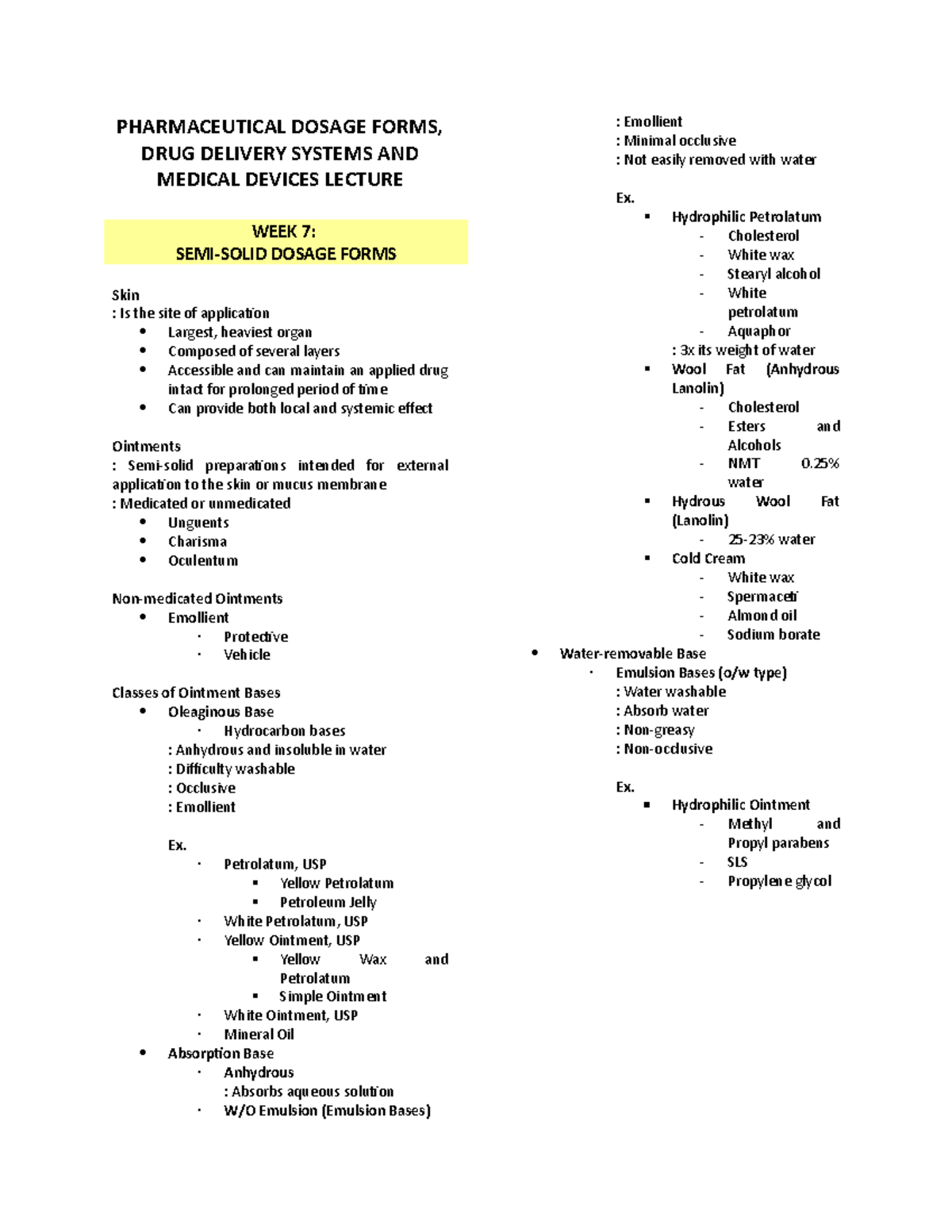 PDDS- Semisolid, Suppository, Transdermal, Liquid - PHARMACEUTICAL ...