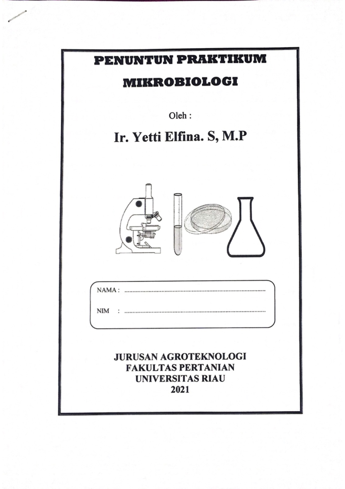 Penuntun Praktikum Mikrobiologi Pengenalan ALAT Laboratorium - Studocu