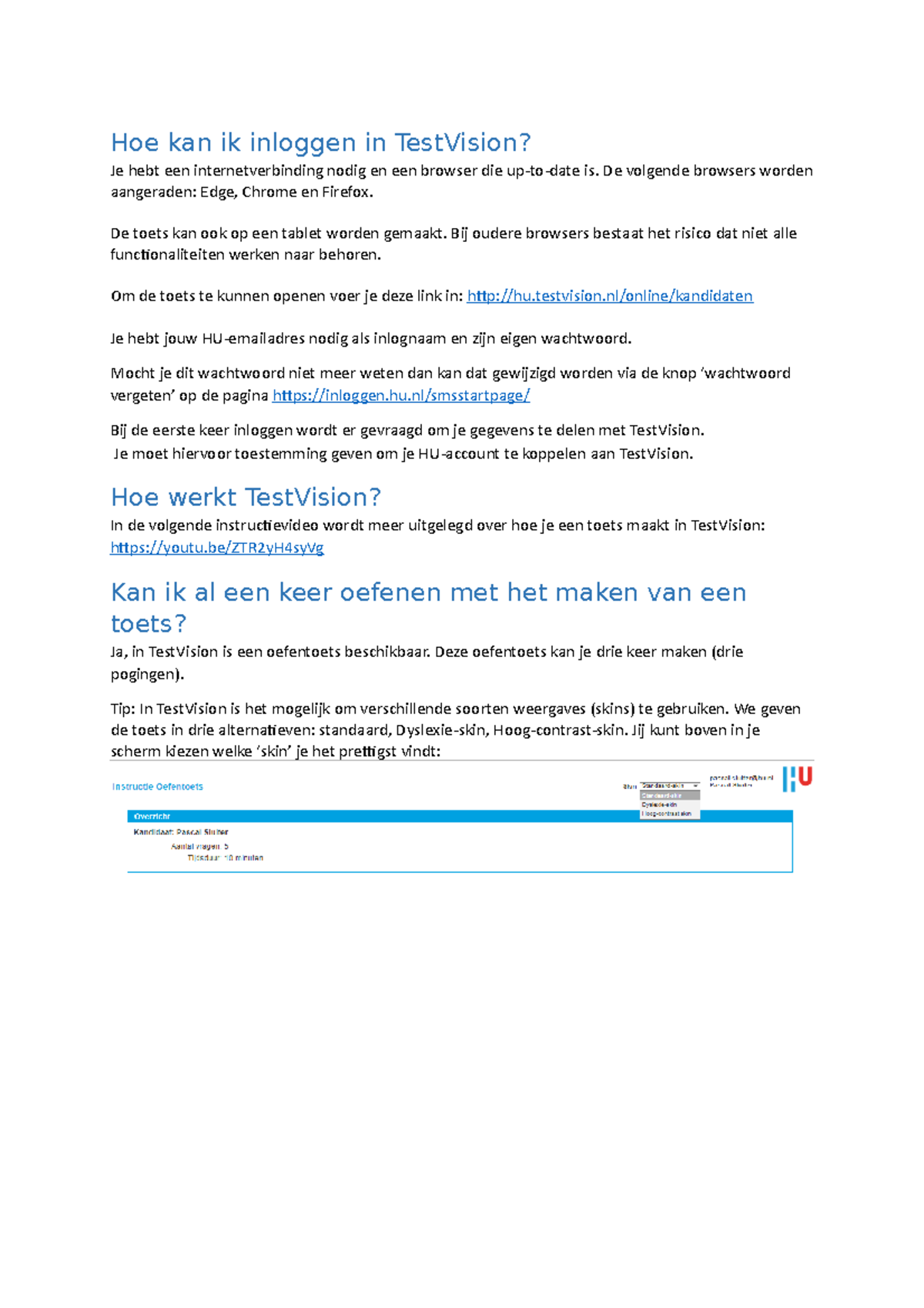 202006 08 Afname toets testvision def - Hoe kan ik inloggen in ...