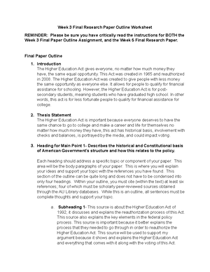 POL201 Assignment Outline - POL201 / Week 2 / Assignment Outline ...