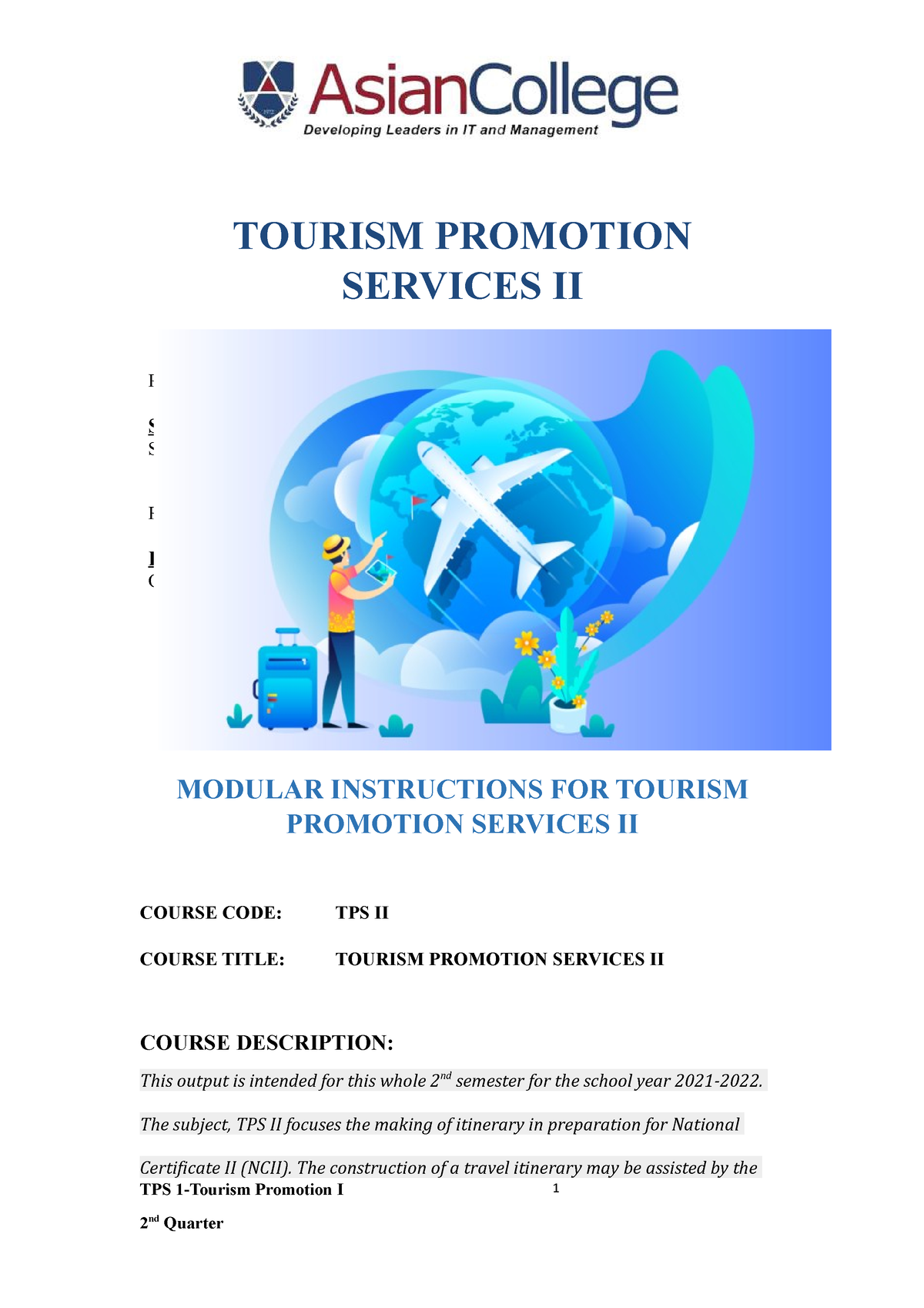 tourism promotion services deped