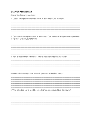 Basic Concept of Disaster and Disaster Risk - CHAPTER 1 Basic Concept ...