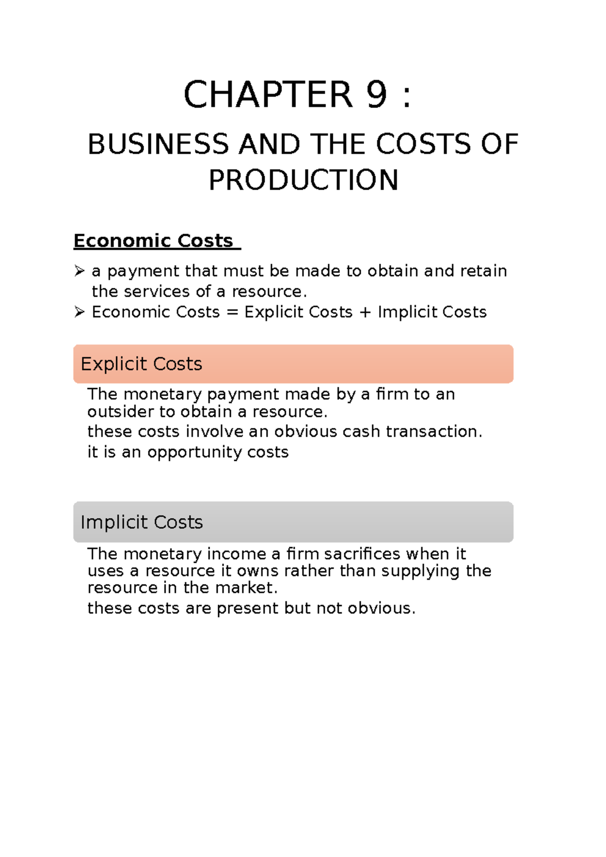 Chapter 9 eco415 fundamental of economics - Fundamentals of Economics ...