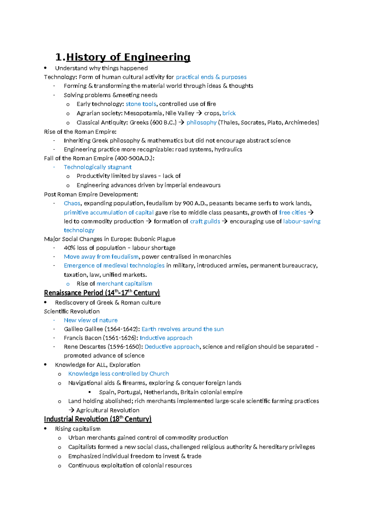 1 - History of Engineering - 1 of Engineering Understand why things ...