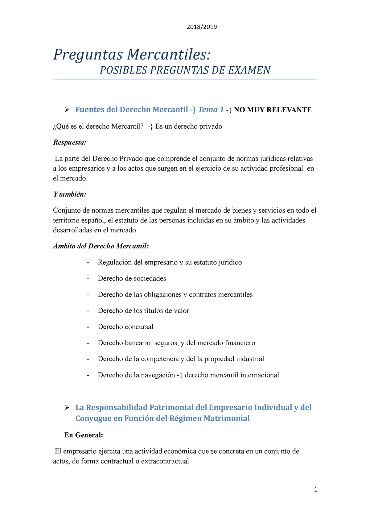 Posibles Preguntas Examen Mercantiles NEW - Preguntas Mercantiles ...