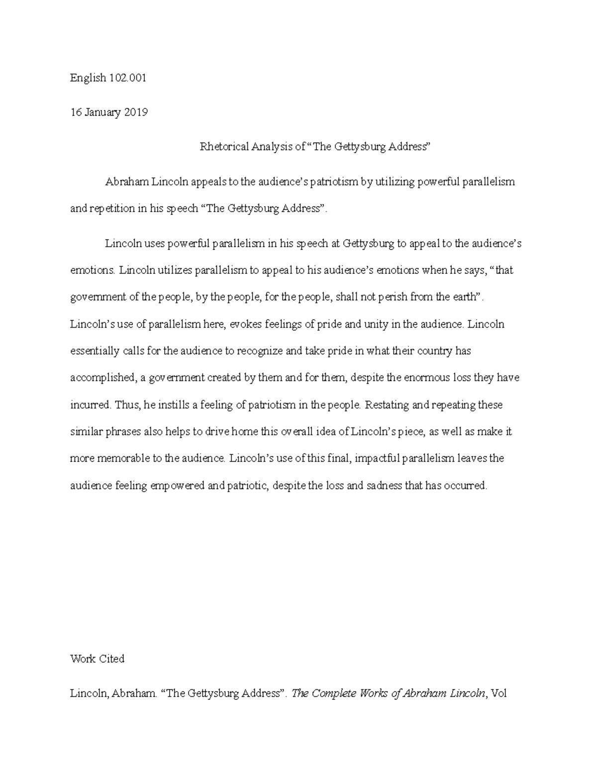 ENG 102 - rhetorical analysis 1 - English 102. 16 January 2019 ...