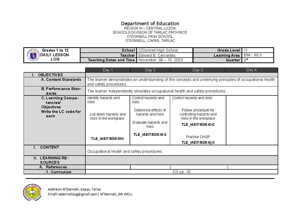 Week 1 (studocu) - Teacher's Guide - Department of Education REGION III ...