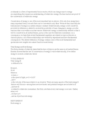 Lesson Note On Relativistic Momentum - In Classical Physics, Momentum ...