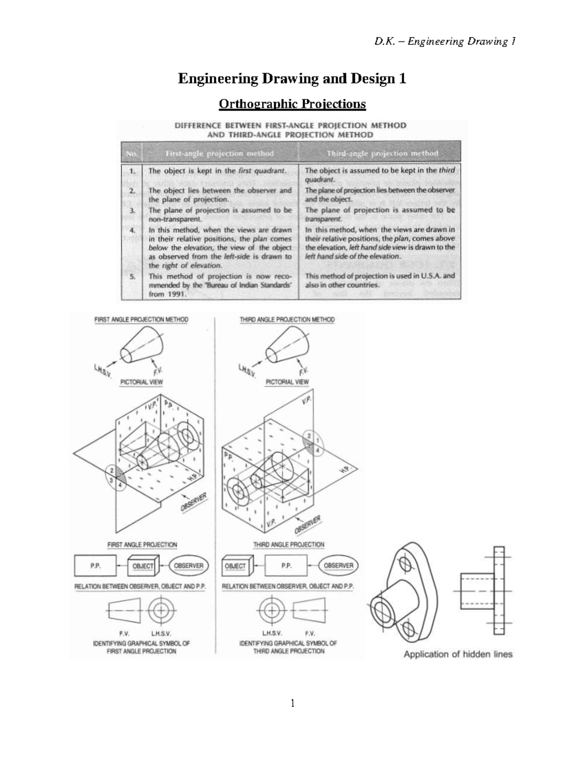 Tutorial Questions - Orthographic 1- to students - Engineering Drawing ...