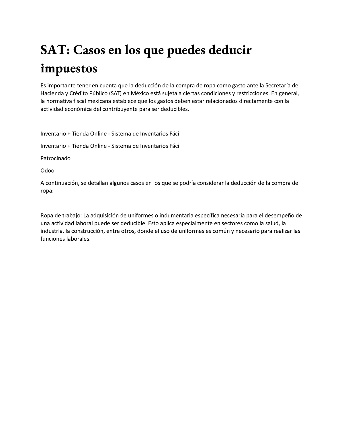 Casos En Los Que Puedes Deducir Impuestos Sat - SAT: Casos En Los Que ...