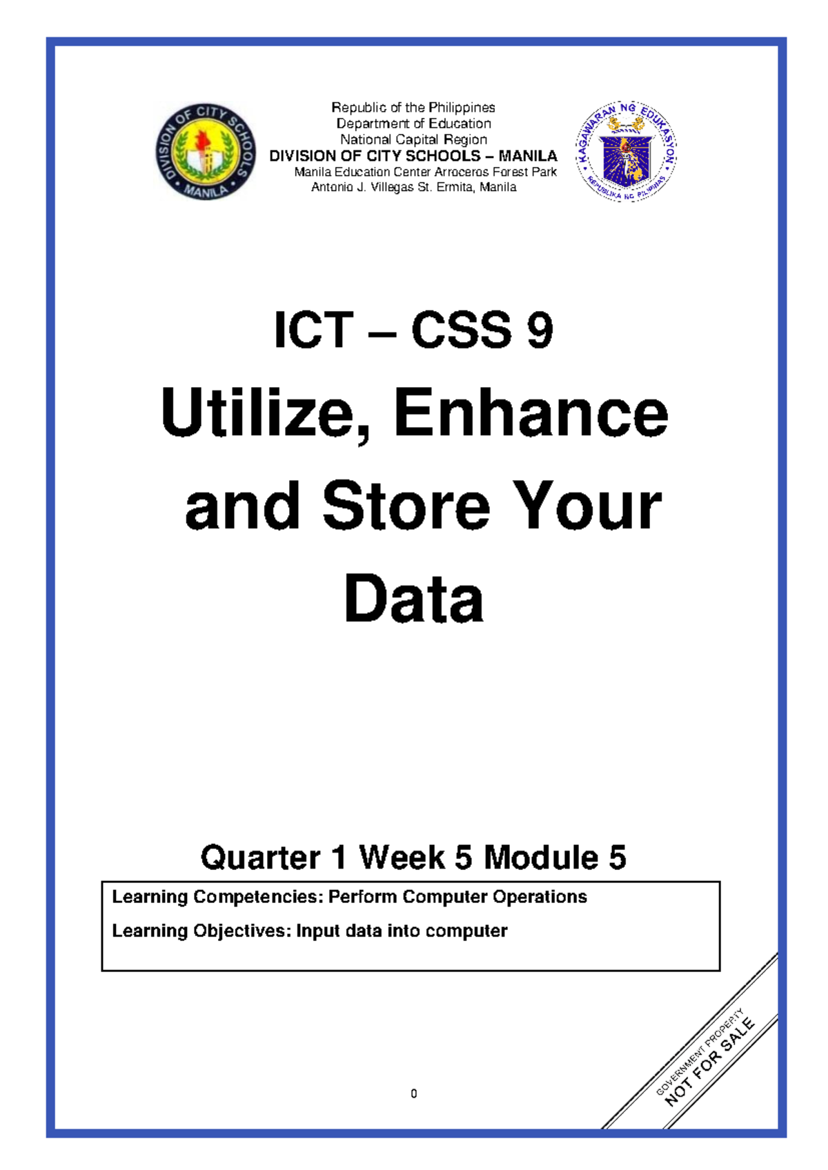 CSS Perform Computer Operations - Republic of the Philippines ...