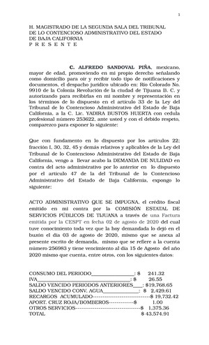 Formato Unico para Machote de demanda - QUEJOSO: ********** MINISTRO ...