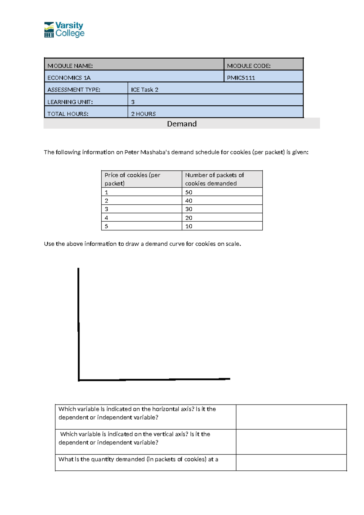 ICE Task 2 - LU3 - ICE TASK DONE ONLINE, FOR PRACTICE - MODULE NAME ...