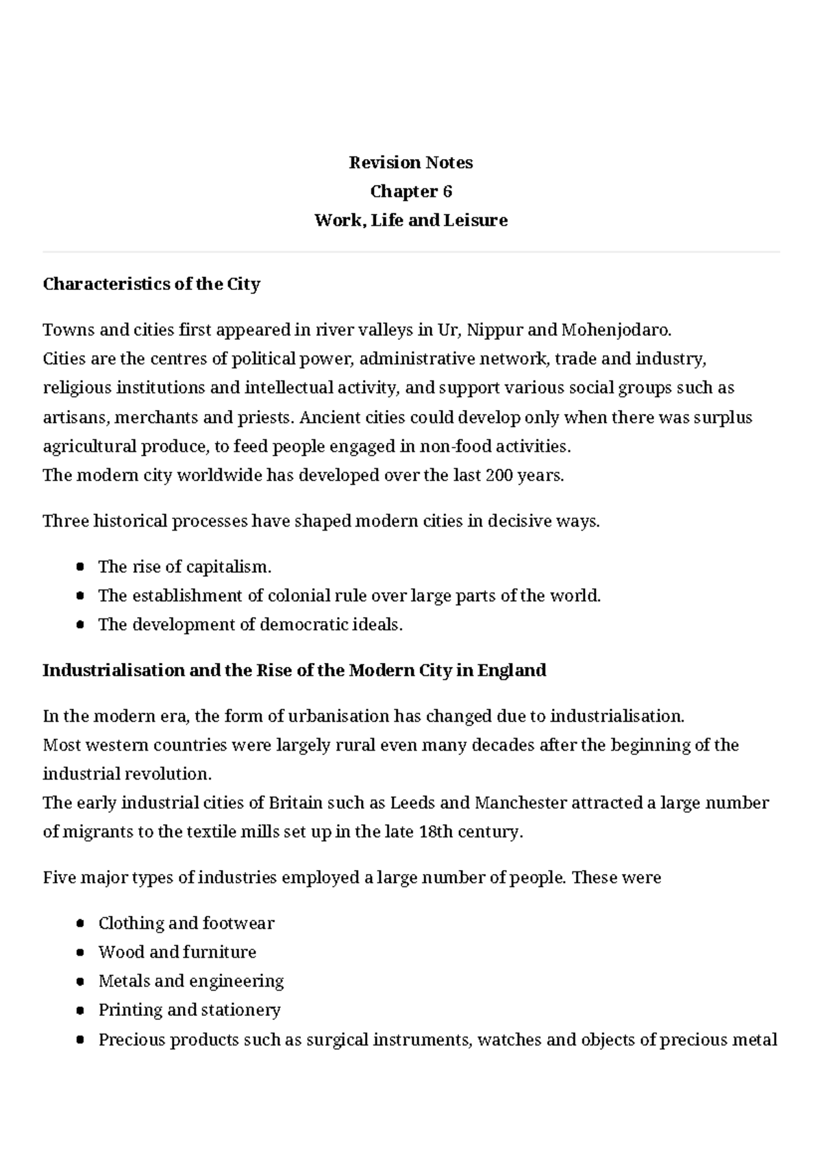 Work, Life and Leisure - Work, Life and Leisure Characteristics of the ...