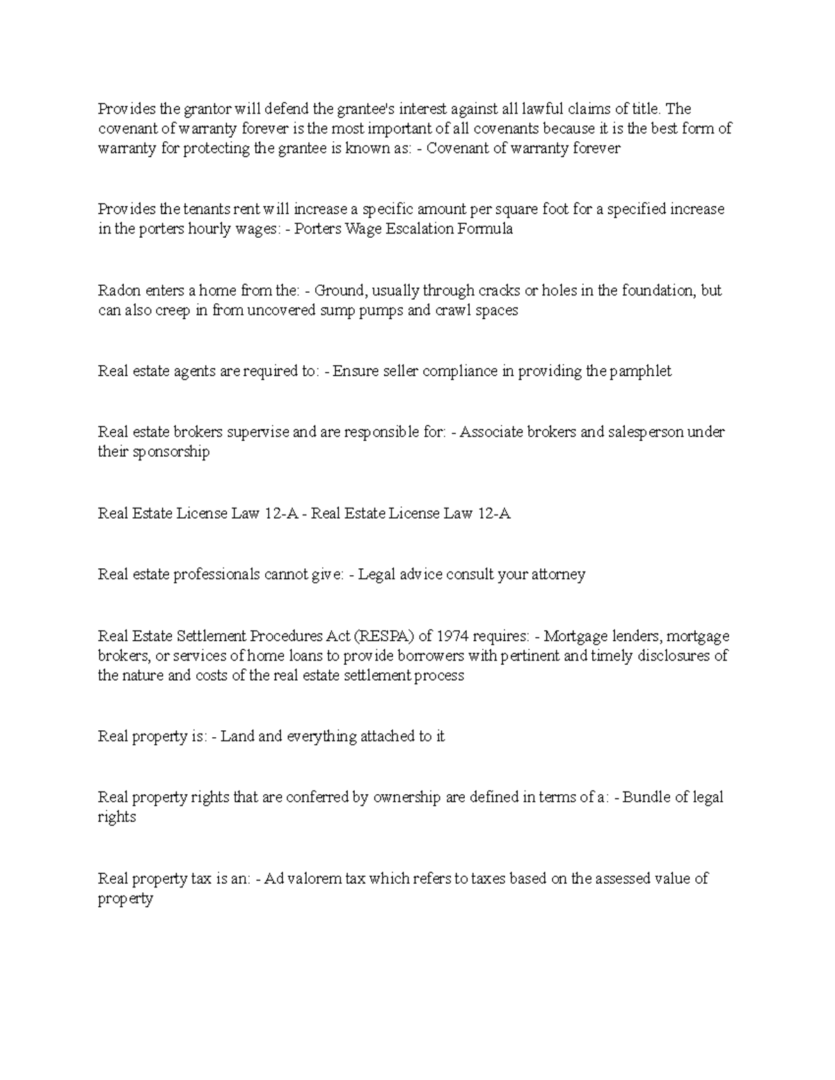 Note 25 - Agent - Provides the grantor will defend the grantee's ...