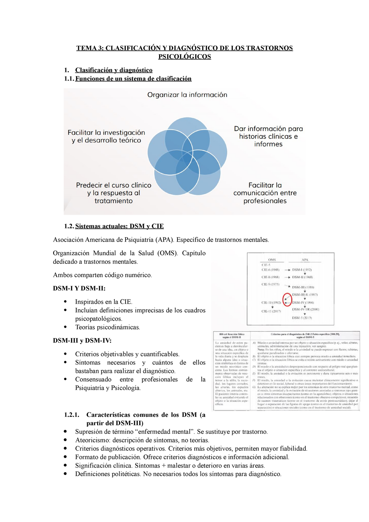 TEMA 3. Clasificación Y Diagnóstico De Los Trastornos Psicológicos ...